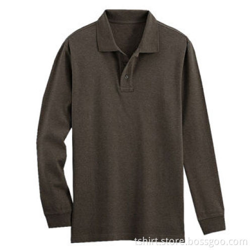 100% cotton men long sleeve polo shirts